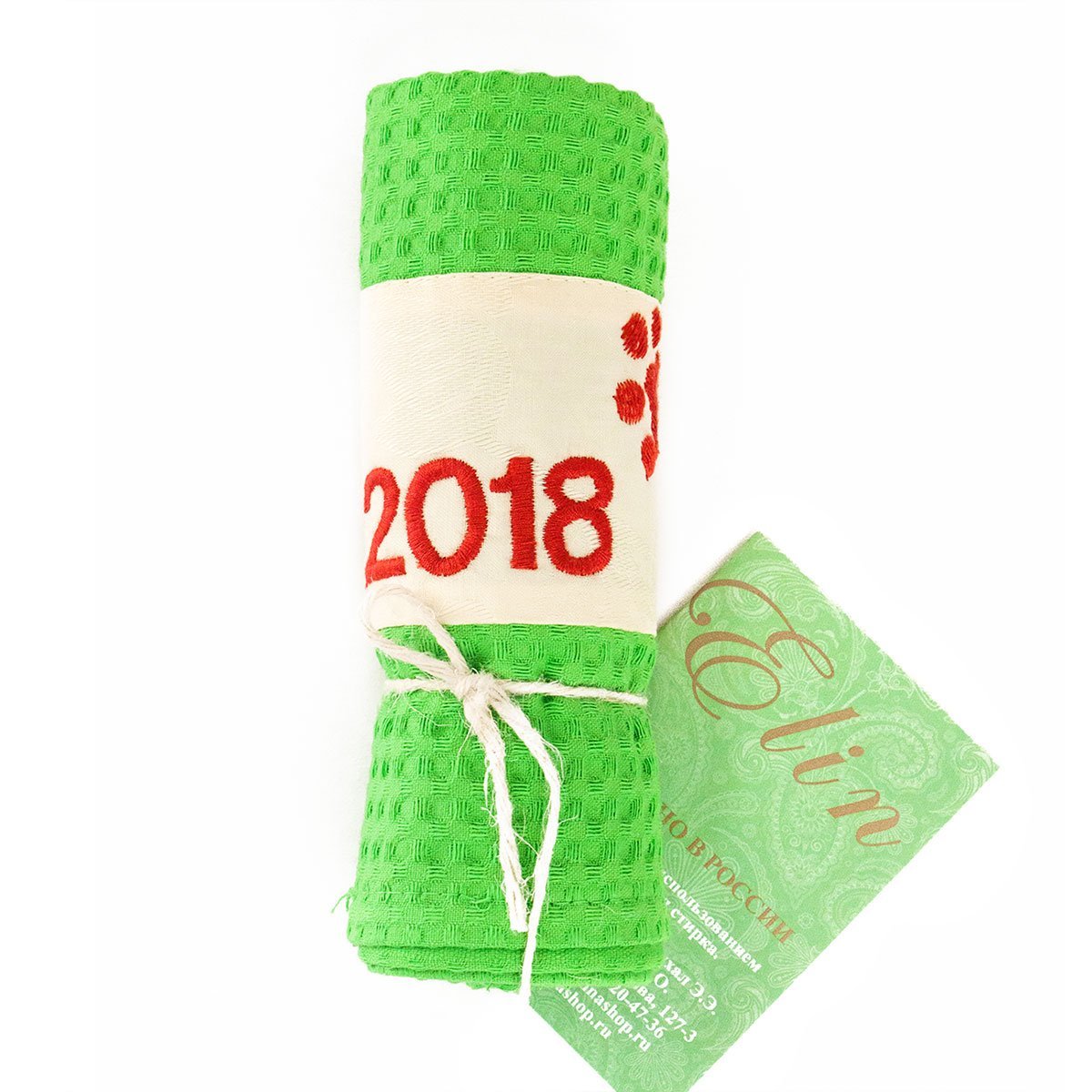 Полотенце вафельное с вышивкой 2018 Elin рис. 1