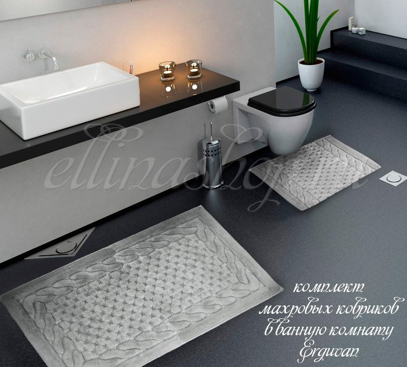 Комплект ковриков для ванны (60x100+60x50) Erguvan Gelin