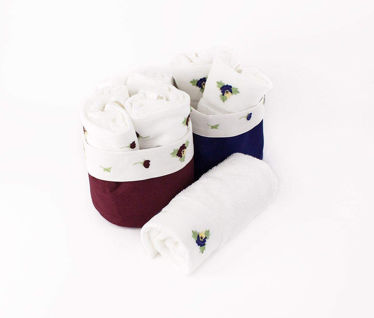Комплект полотенец с вышивкой 30x50 (3 шт) Violet Tivolyo