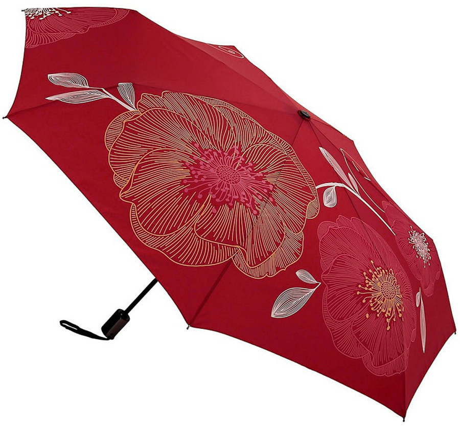 Женский зонт 368 К Цветение красный (полный автомат) 98 см Три слона рис. 1