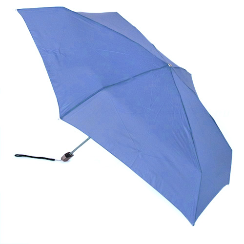 Мини-зонт женский, плоский 680 голубой (механический) 93 см Три слона рис. 1