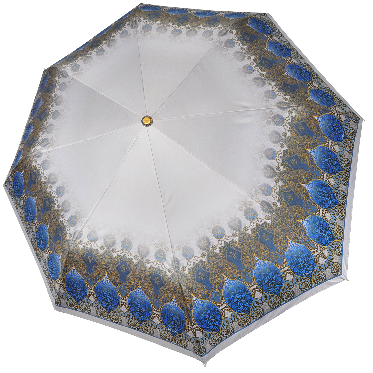 Мини-зонт из эпонжа L4700 серо-синий (полный автомат) 106 см Isotoner рис. 1
