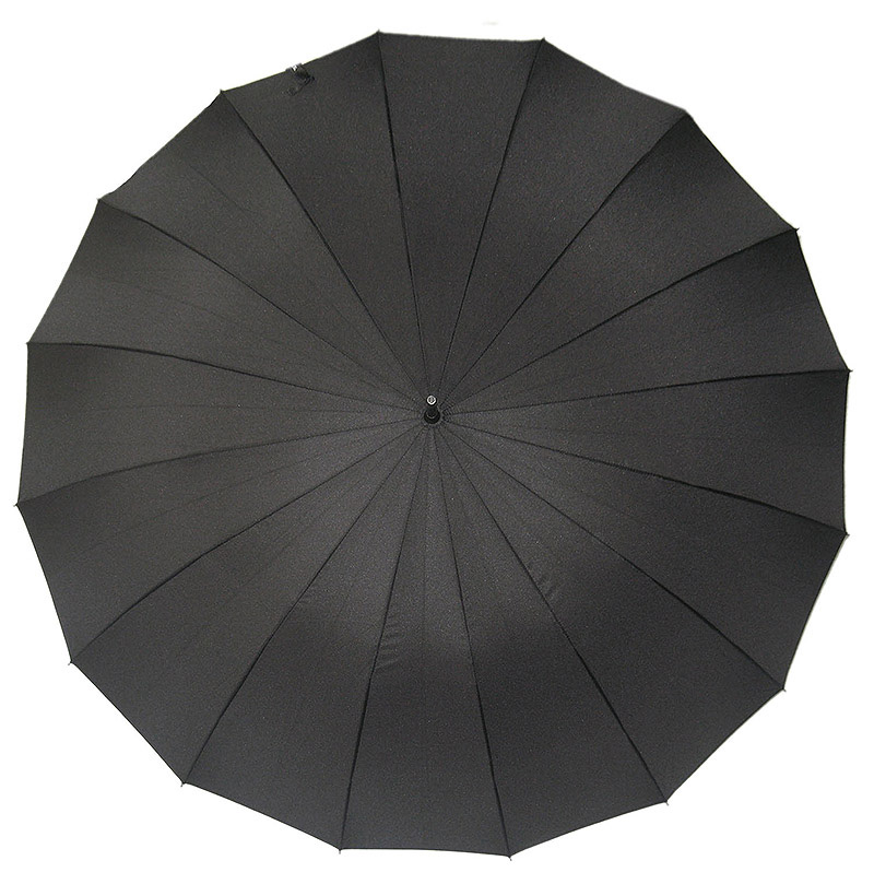 Зонт трость из эпонжа M2160 черный (полный автомат) 112 см Три слона