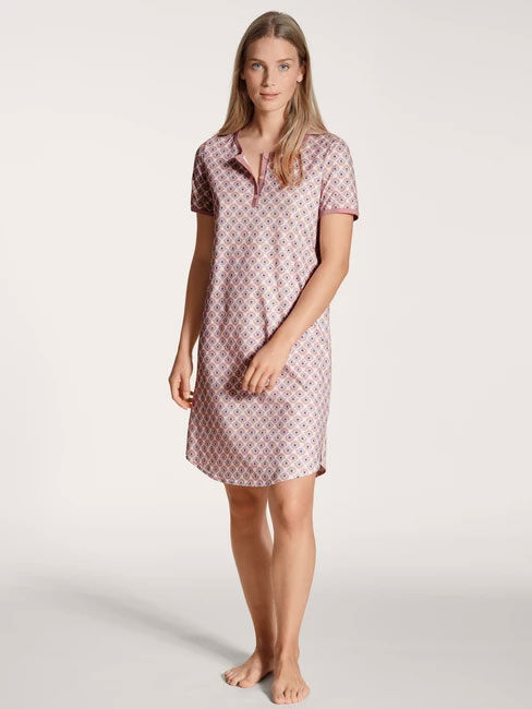Трикотажная женская сорочка из хлопка 37056 Lovely Nights розовый Calida рис. 1