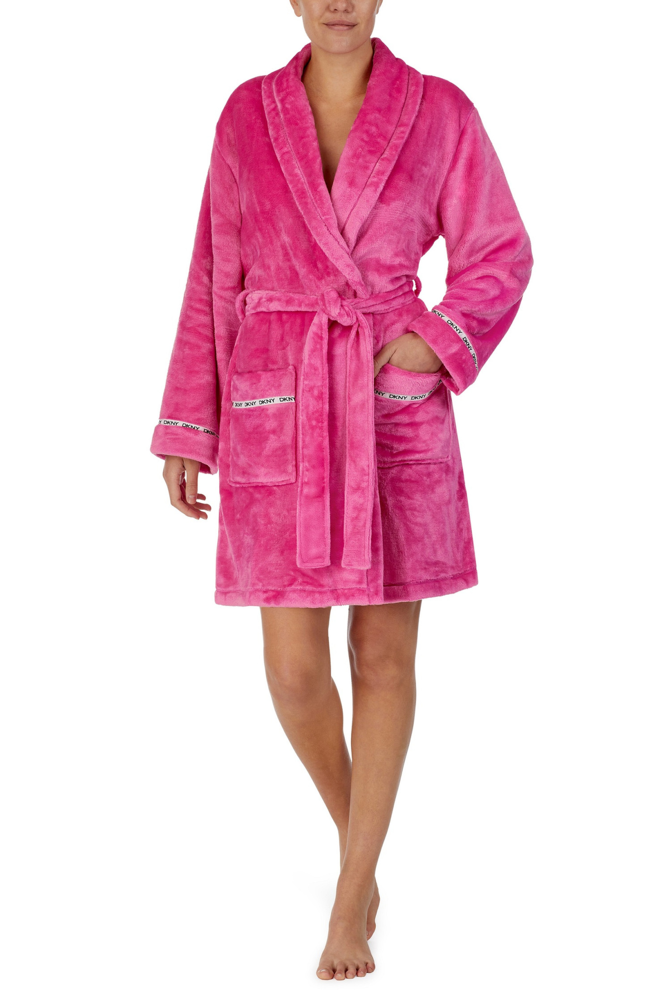 Халат YI2122498F Signature Robe розовый DKNY рис. 1