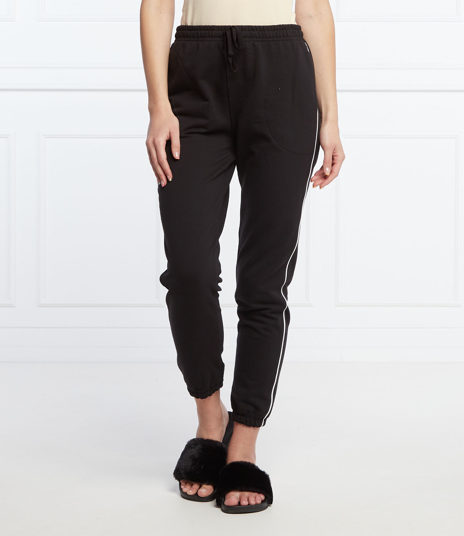 Женские брюки с начесом YI2722524 Weekend Cooldown черный DKNY