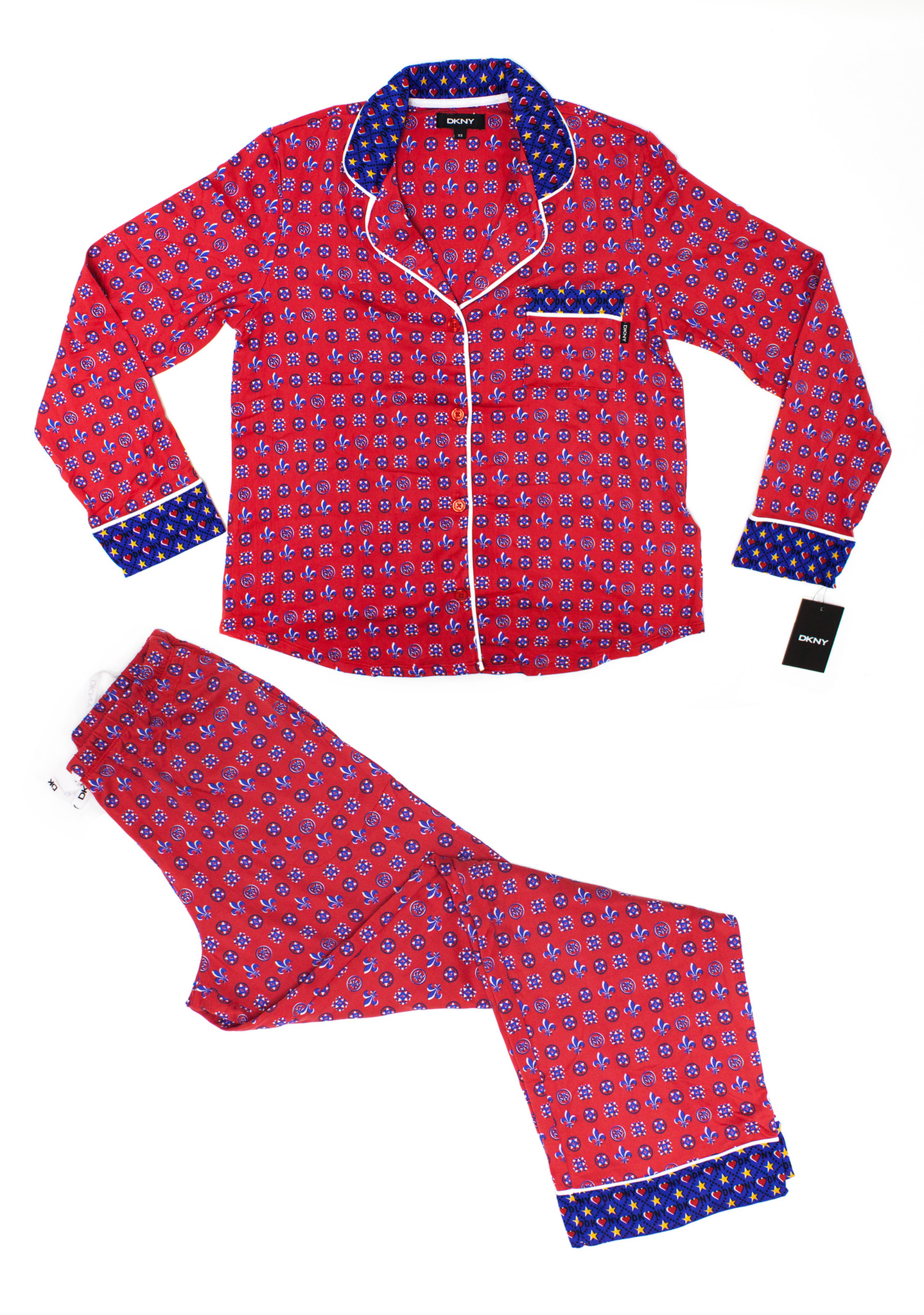 Трикотажная пижама (жакет, брюки) YI2922496F The Wish List красный DKNY рис. 1