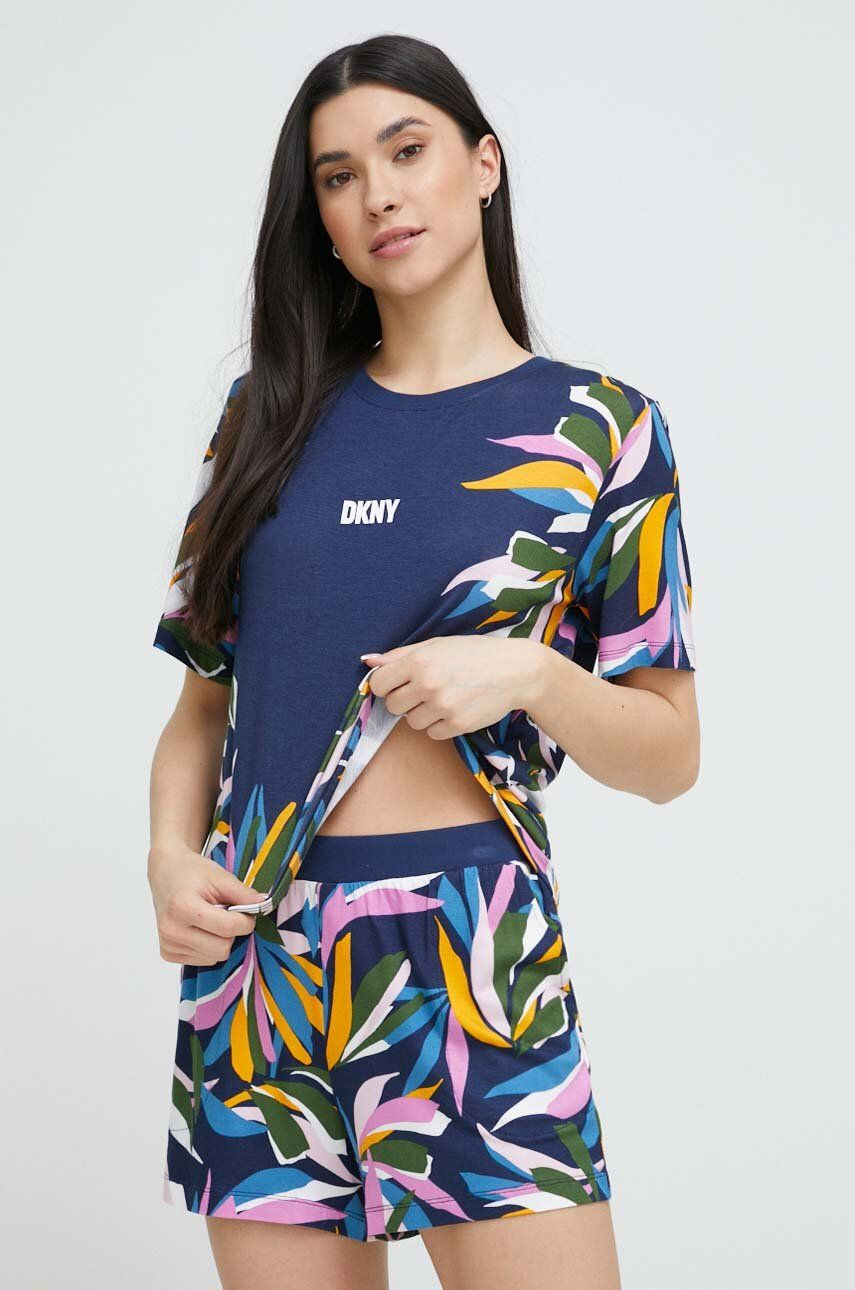 Пижама трикотажная (футболка, шорты) YI2922653 синий DKNY рис. 1