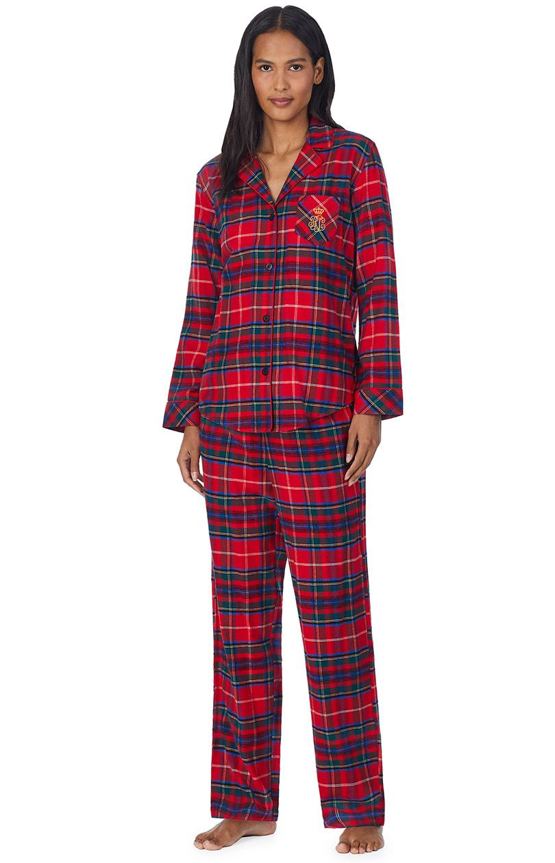Женская пижама (жакет, брюки) ILN92122F красный Ralph Lauren рис. 1