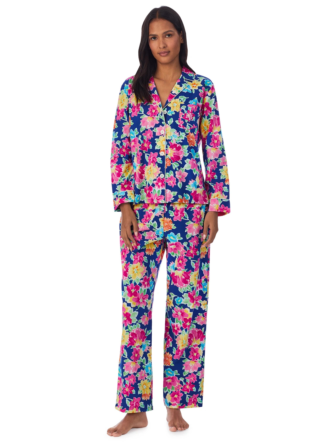 Пижама из штапеля (жакет, брюки) ILN92152 цветной Ralph Lauren
