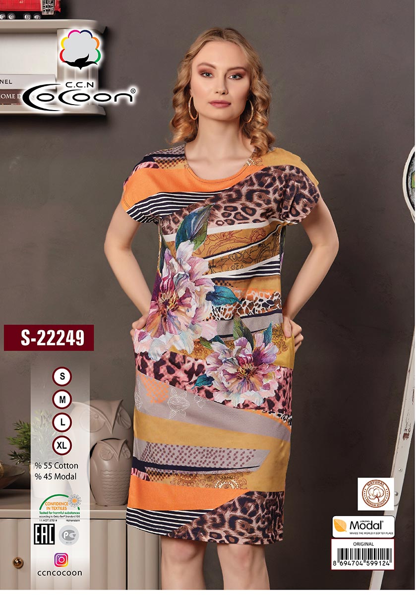 Женское платье из трикотажа S-22249 Cocoon рис. 1