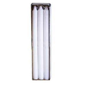 Свечи MC-1903271 классические, белые, набор 6 шт (24 см) рис. 1