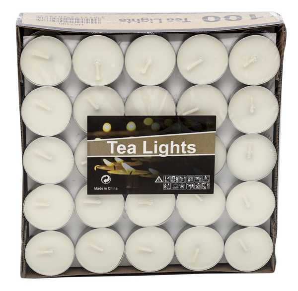 Свечи MC-1610205-1 чайные белые 100 шт рис. 1