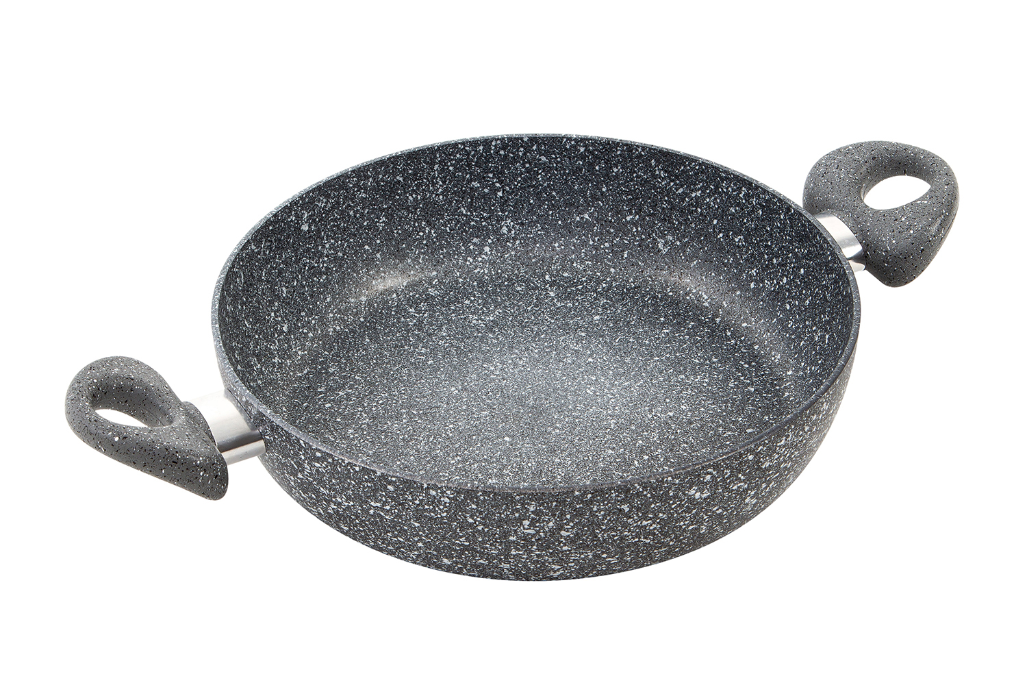 Жаровня ST-040 "Stone pan" 24 см серый с крышкой