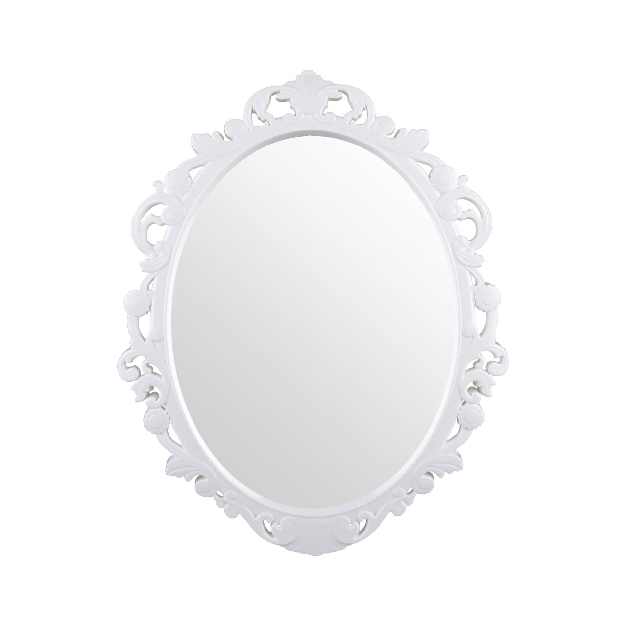Зеркало М1656 в рамке "Ажур" (58,5х47 см)(белый)