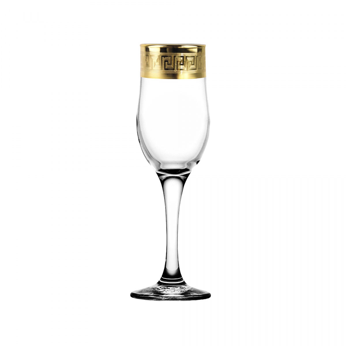 Набор бокалы для шампанского TAV91-160/S 6 шт с узором "Версаче голд" 200 мл рис. 1
