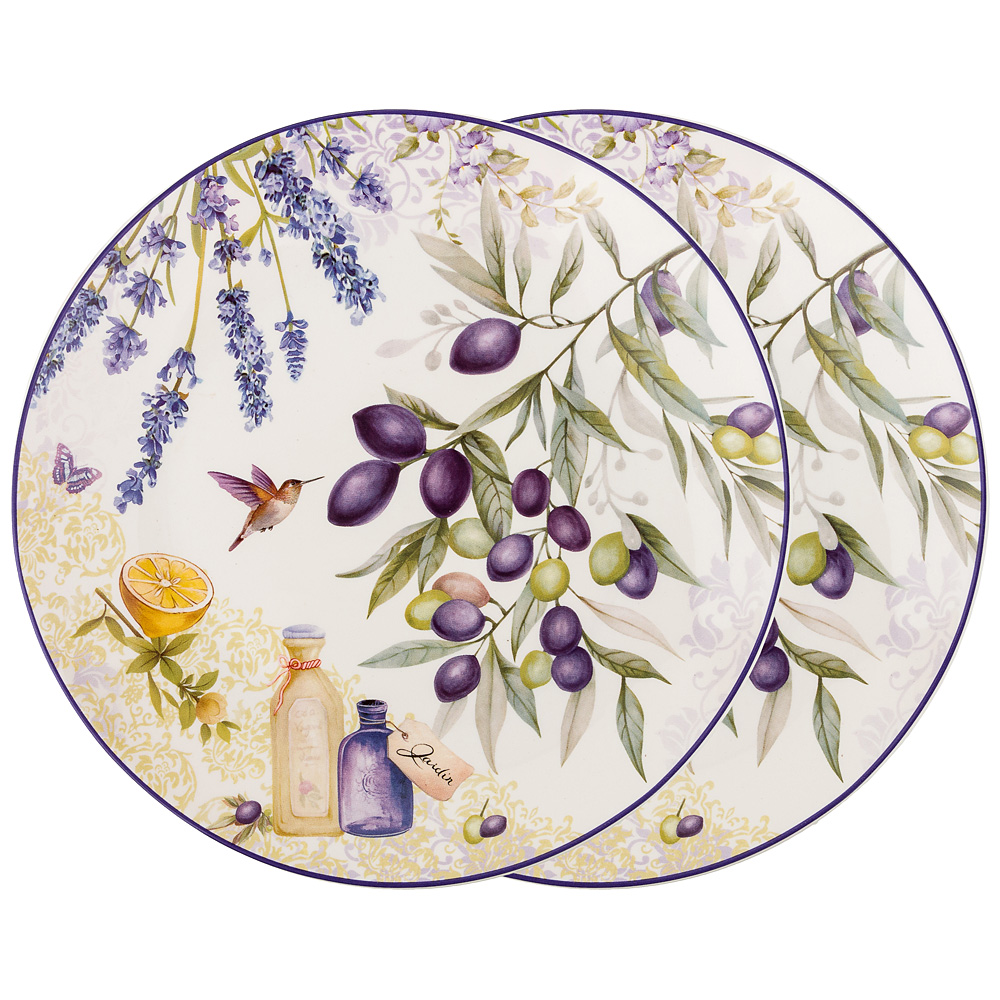 Набор тарелок 104-600 закусочных прованс оливки из 2 шт 20 см