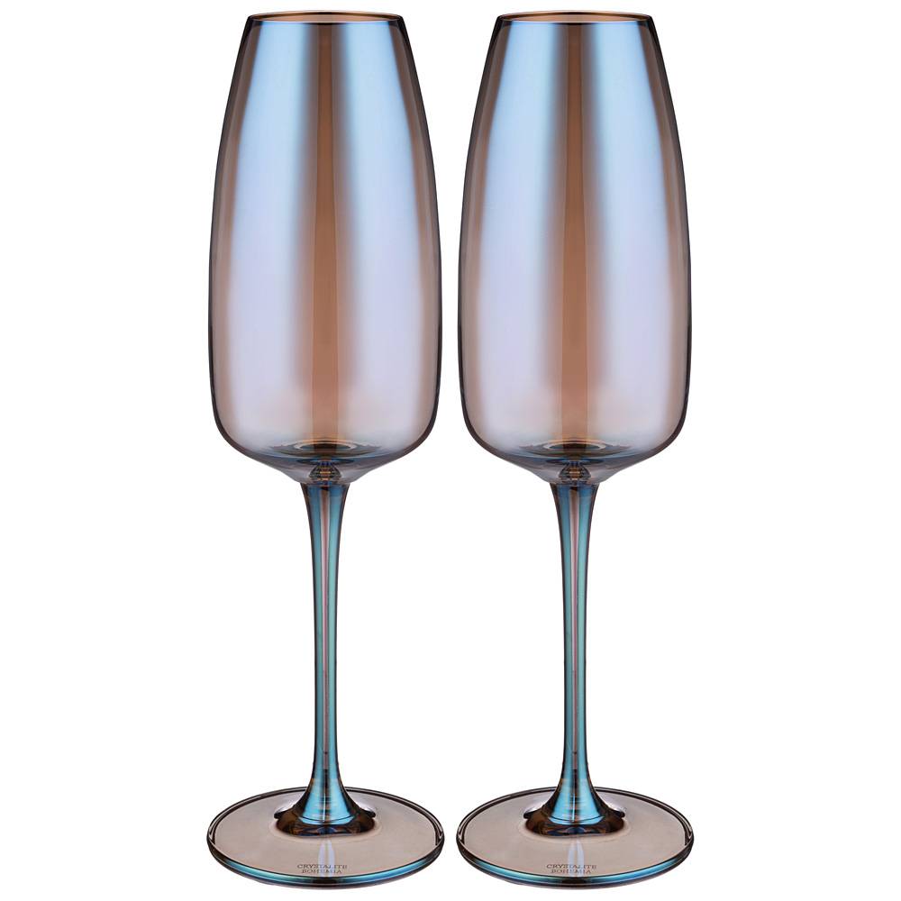 Набор бокалов для шампанского 194-659 из 2 шт серия alizee 290 мл цвет:лазурит