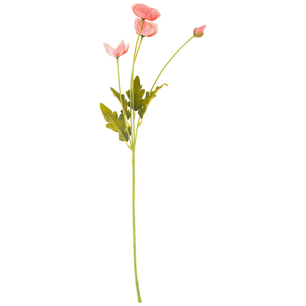 Цветок искусственный 21-2002 мак розовый 60 см