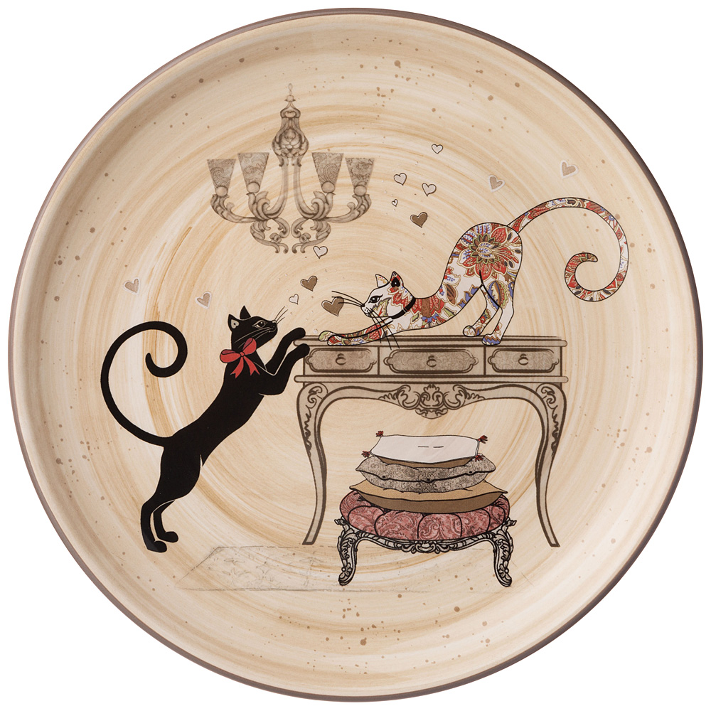 Тарелка 358-1744 "парижские коты" 21*21*2,5 см