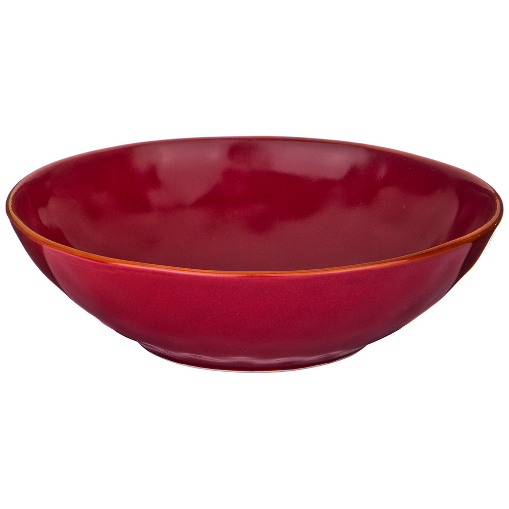 Тарелка суповая 408-114 concerto винный красный 19 см рис. 1