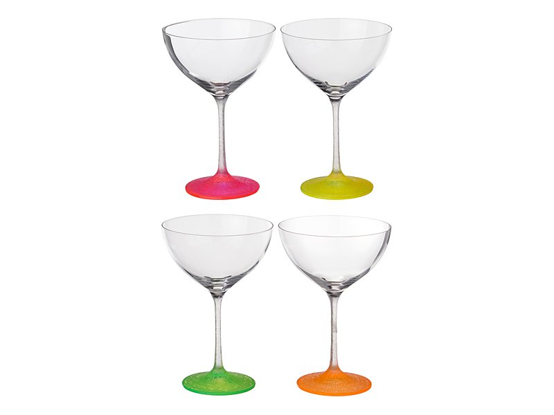 Набор бокалов 674-334 для коктейлей из 4 шт "Neon frozen" 340 мл