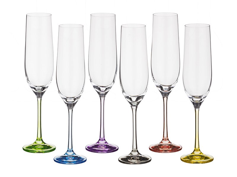 Набор бокалов 674-416 для шампанского из 6 шт "Rainbow" 190 мл рис. 1