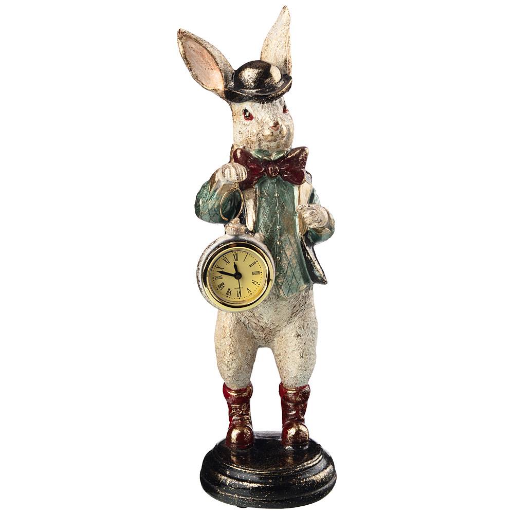 Фигурка с часами 774-126 английская коллекция кролик 12*10*30 см рис. 1