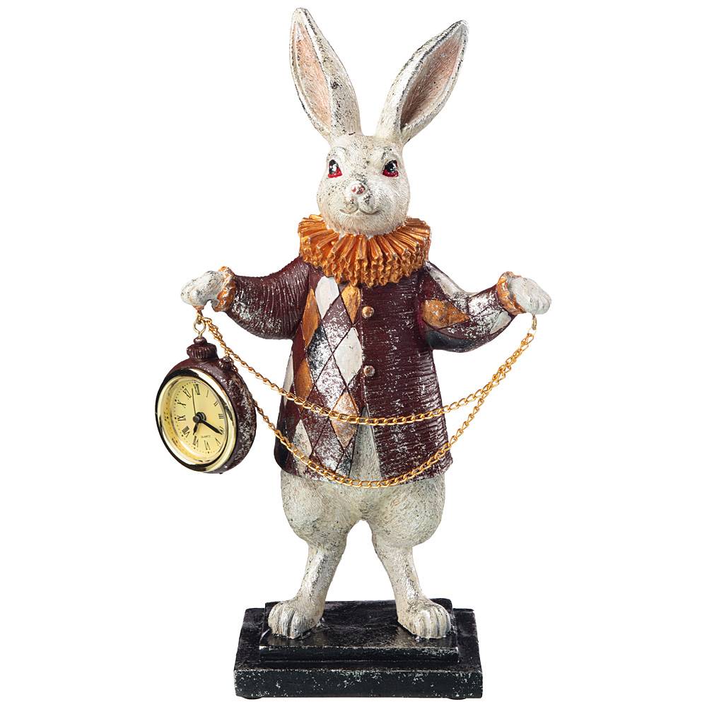 Фигурка с часами 774-127 английская коллекция кролик 18*8,5*30 см