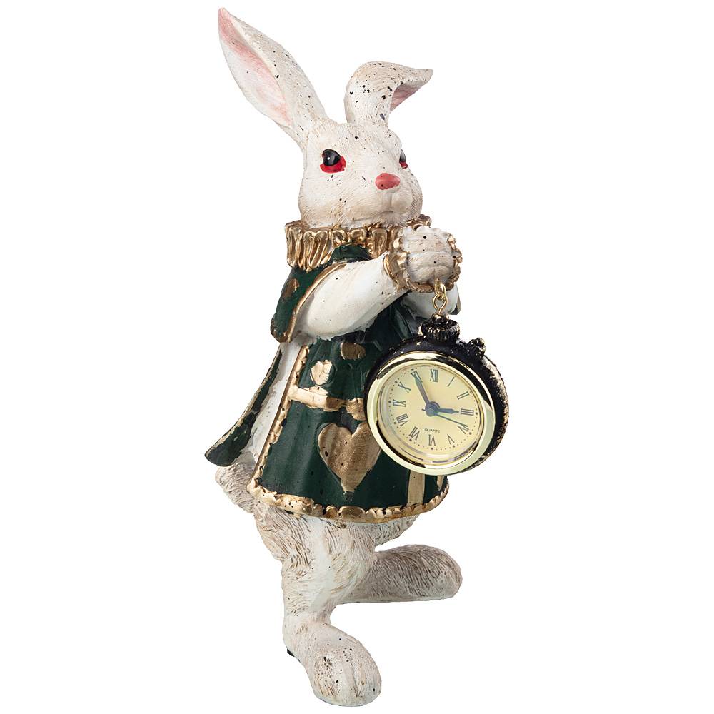 Фигурка с часами 774-130 английская коллекция кролик 13*14*30 см