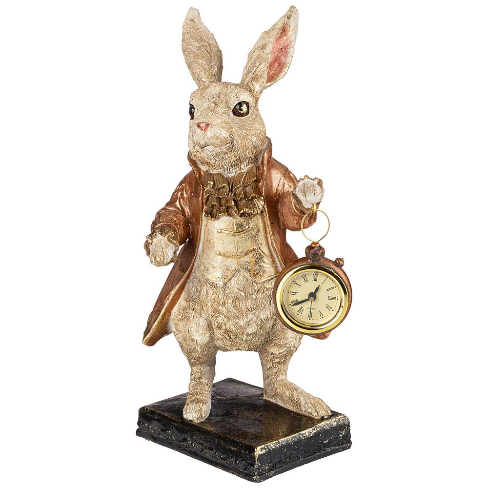 Фигурка с часами 774-131 английская коллекция кролик 17*14*30 см