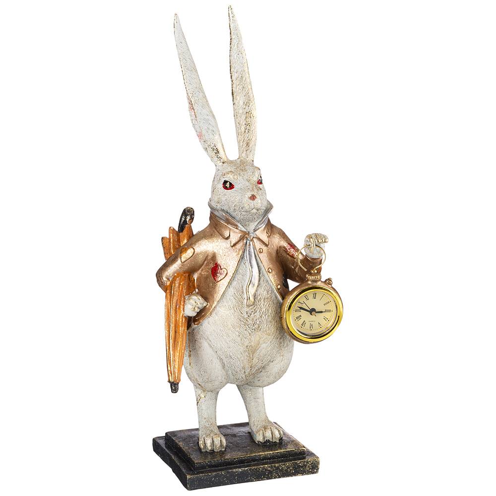Фигурка с часами 774-151 английская коллекция кролик 14,5*12*38,5 см