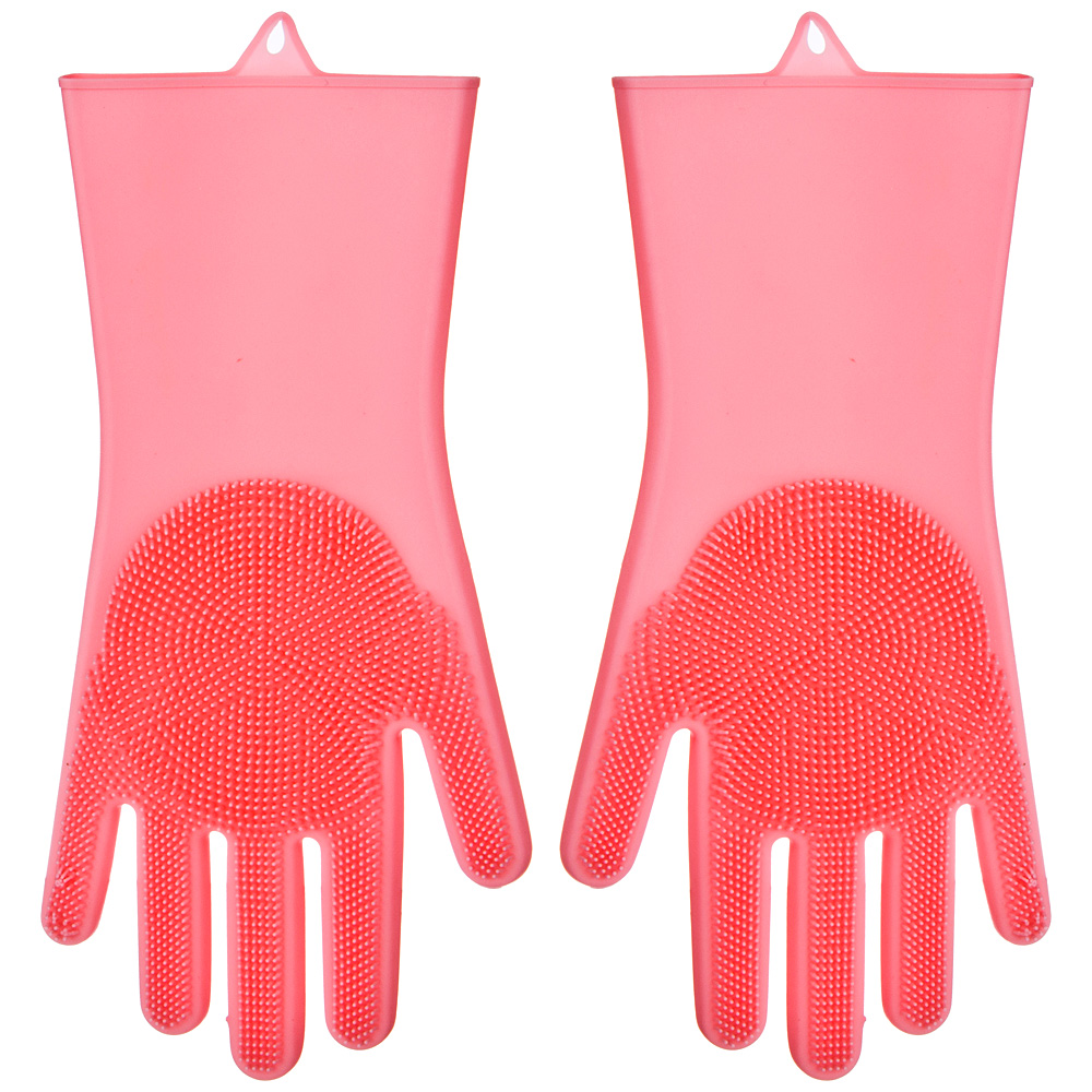 Силиконовые перчатки для мытья посуды 923-112 31*15 см рис. 1