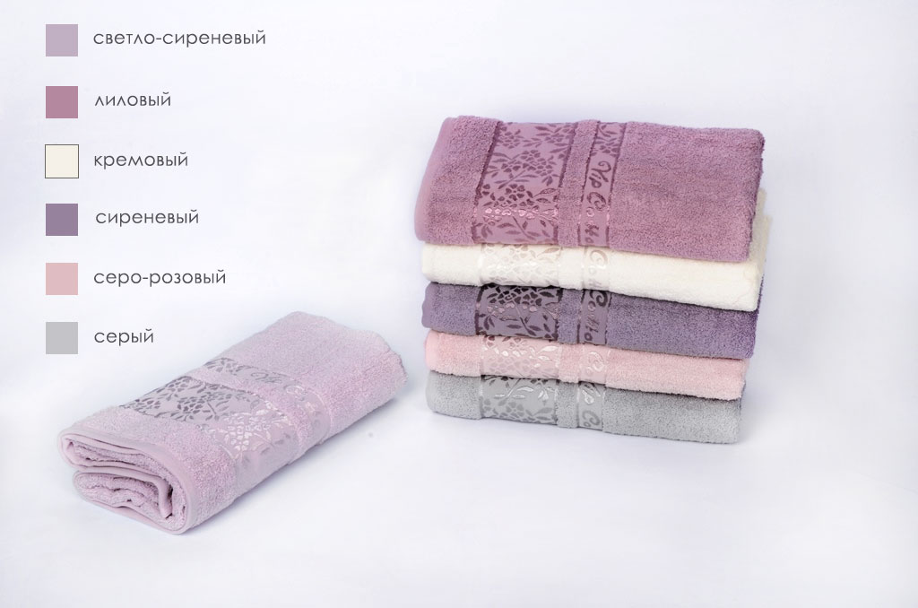 Махровое полотенце с вышивкой (1 шт) 3062-3063 Buket Karven