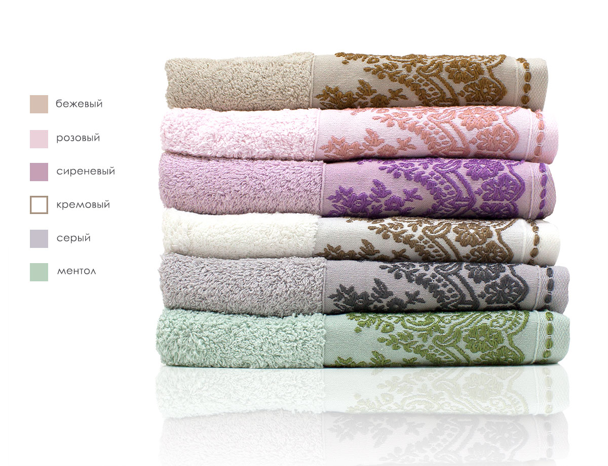 Махровое полотенце с вышивкой (1 шт) 3095-3096 Riva Karven