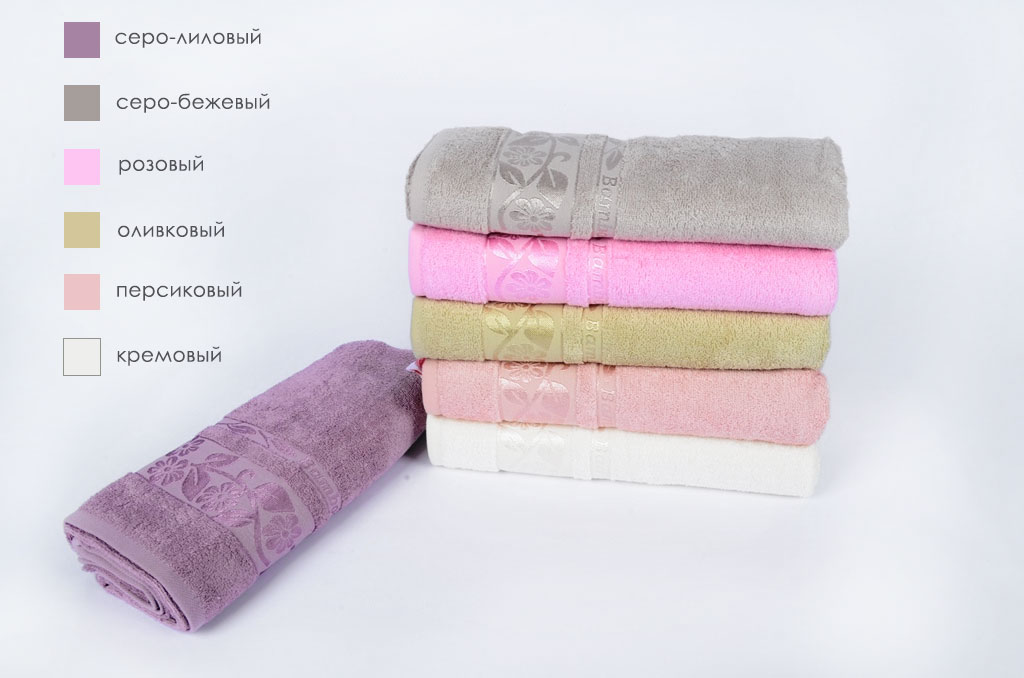 Бамбуковое полотенце с вышивкой (1 шт) 4045-4046 Flowers Karven