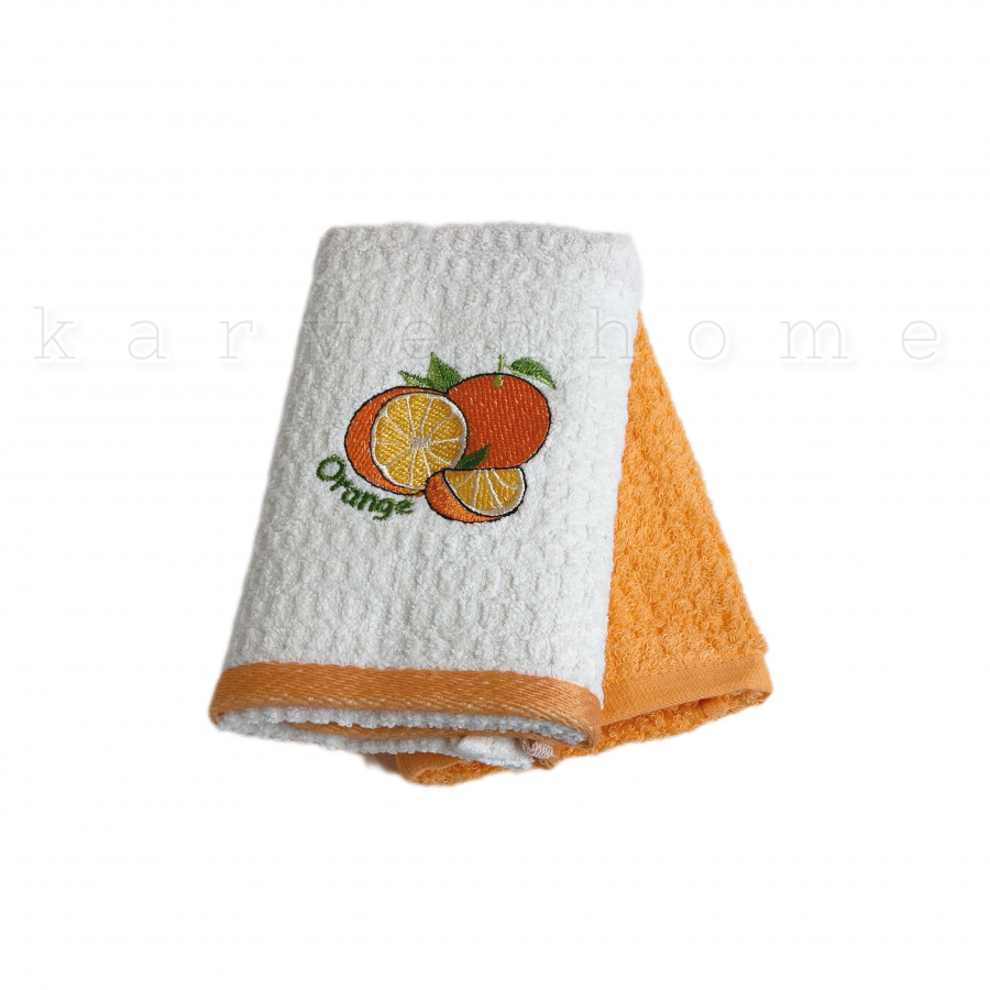 Набор махровых полотенец 40х60 (2 шт) 774 Апельсин V9 Karven