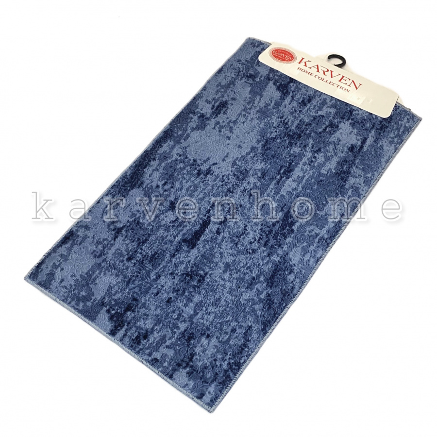 Комплект ковриков для ванной (60х100 + 50х60) KV 418 Buket синий Karven