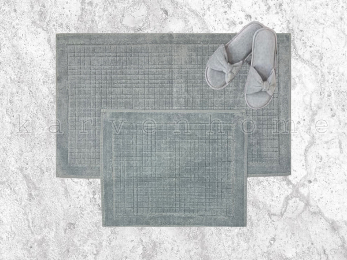 Комплект жаккардовых ковриков (60х100 + 50х60) Ekose серый Karven