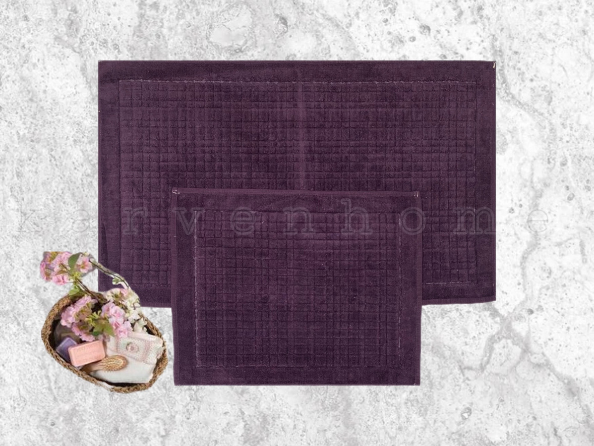 Комплект жаккардовых ковриков (60х100 + 50х60) Ekose фиолетовый Karven рис. 1