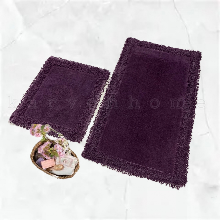 Комплект ковриков для ванной (60х100 + 50х60) K.M.Duz фиолетовый Karven рис. 1