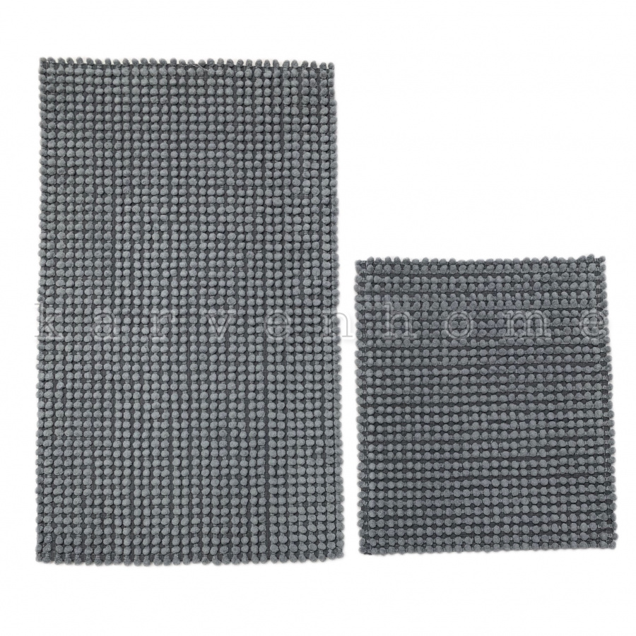 Комплект ковриков из микрофибры (60х100 + 50х60) Micro темно-серый Karven