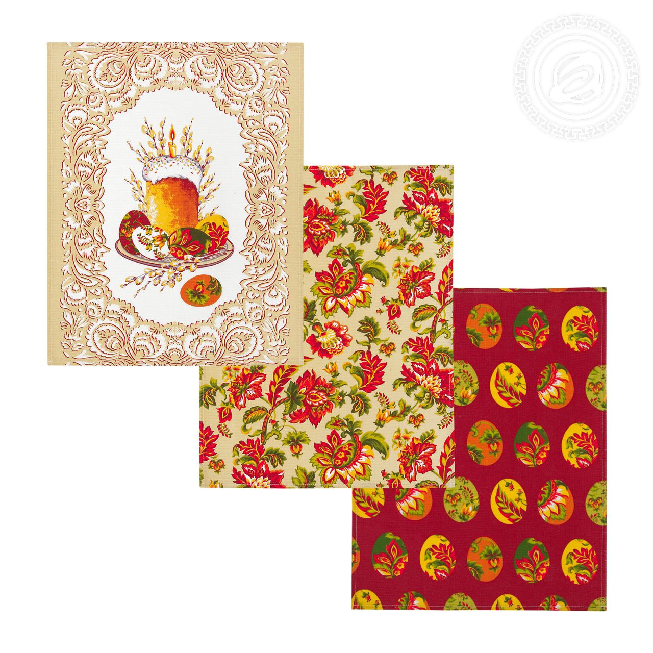 Комплект вафельных полотенец 45x60 (3 шт) Русские традиции Артпостель