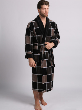Велюровый хлопковый халат Lux Cotton 2104 Wien