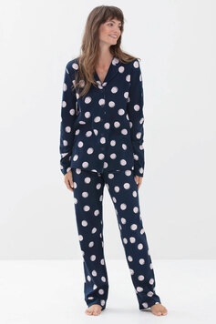 Пижама из трикотажа (жакет, брюки) 14063 темно-синий Mey