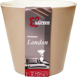 Горшок для цветов ING6206 london молочный шоколад 23х21 см
