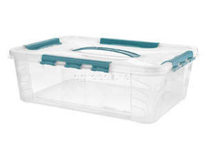 Ящик универсальный 433200302 "GRAND BOX" 39х29х12,4 см с замками и ручкой (голубой)