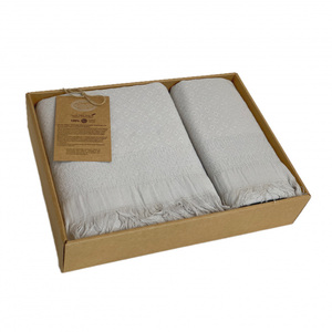 Жаккардовый комплект полотенец (50х90, 70х140) 1720 Tropical серый Karven