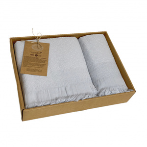 Жаккардовый комплект полотенец (50х90, 70х140) 1720 Tropical мятный Karven