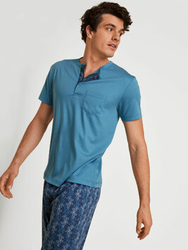 Трикотажный комплект (футболка, шорты) 46281 (375) голубой Calida